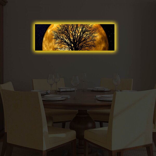 Hanah Home Obraz s led osvětlením Ledda Night 90x30 cm