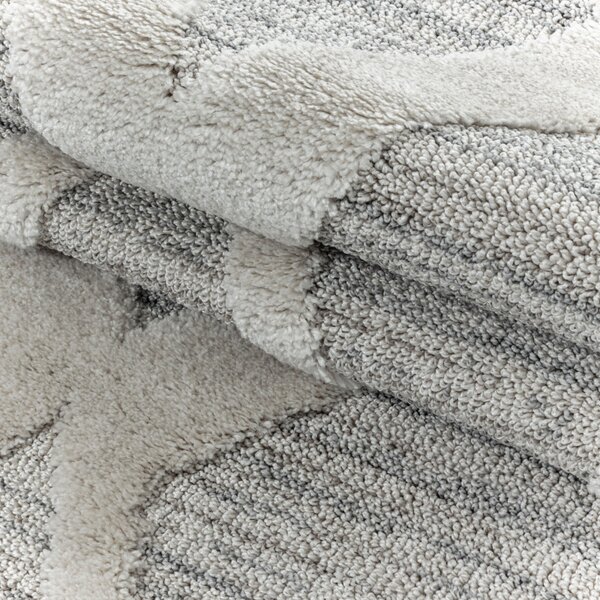 Ayyildiz, Kusový koberec Pisa 4703 Grey kruh, 80x80 (průměr) kruh, šedá, ložnice