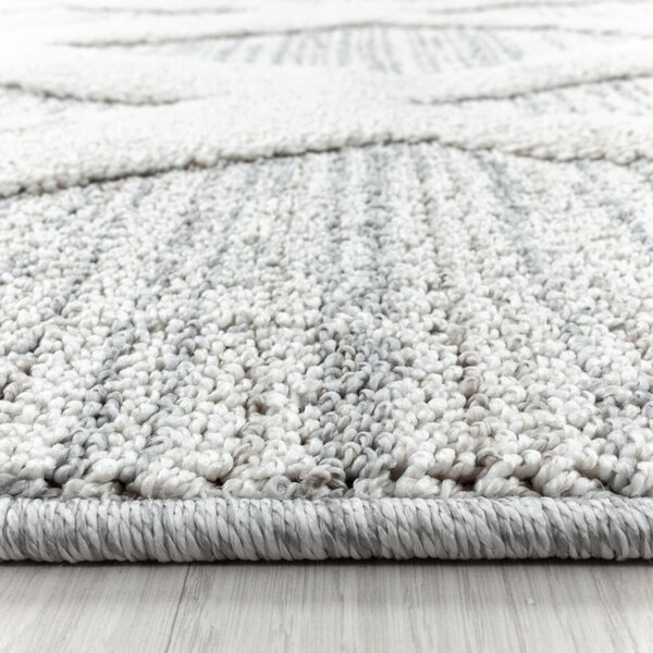 Ayyildiz, Kusový koberec Pisa 4703 Grey kruh, 80x80 (průměr) kruh, šedá, ložnice