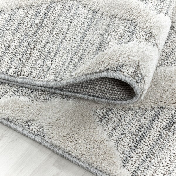 Ayyildiz, Kusový koberec Pisa 4703 Grey kruh, 80x80 (průměr) kruh, šedá, ložnice