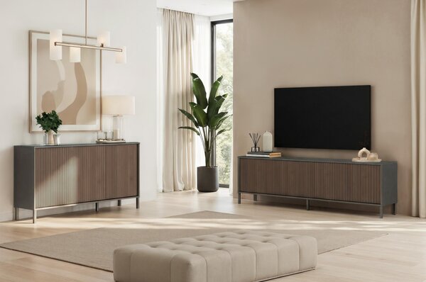 TV stolek CORTINA (Antracit + Dub Mercure)