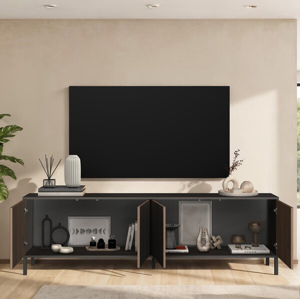 TV stolek CORTINA (Antracit + Dub Mercure)