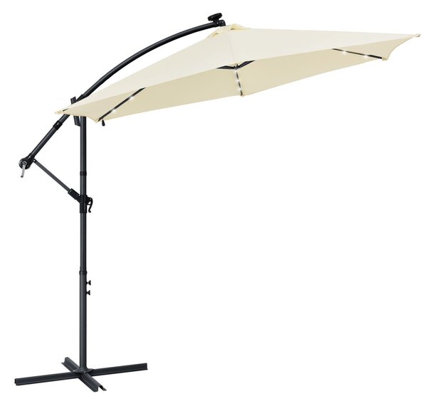 Juskys LED slunečník Brazílie 300 cm - krémový