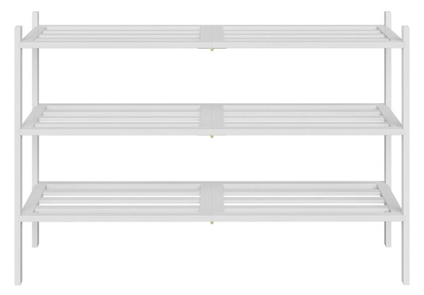 SONGMICS Bambusový botník Gresty 70 cm bílý
