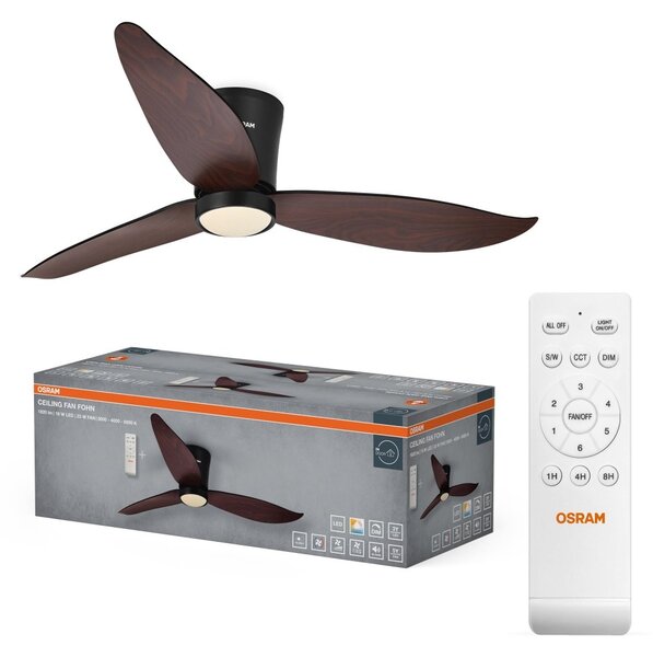 Stropní ventilátor Fohn 1168 mm 41 W, laditelná bílá