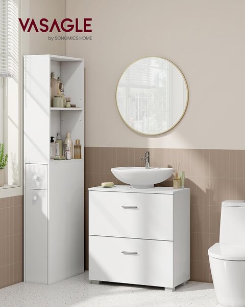SONGMICS Skříňka pod umyvadlo Vasagle Plony 60 cm bílá