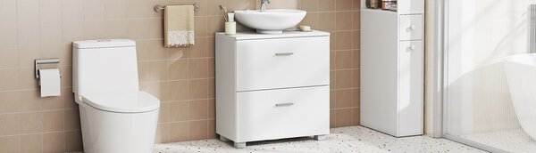 SONGMICS Skříňka pod umyvadlo Vasagle Plony 60 cm bílá
