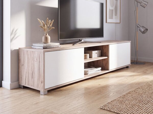TV stolek LINCOLN Hnědá/Bílá