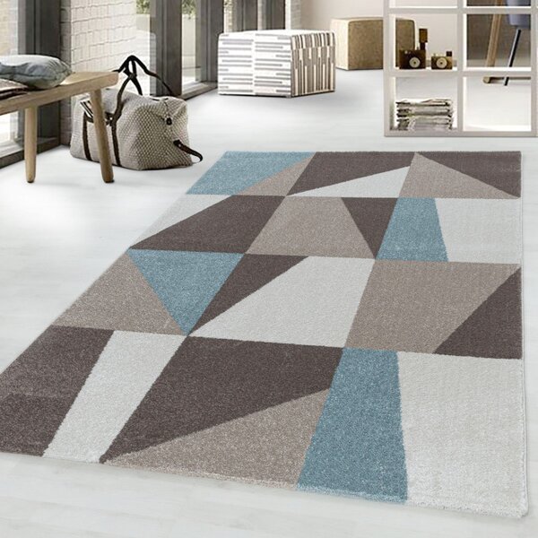 Ayyildiz, Kusový koberec Efor 3716 blue, 80x250, hnědá, obývací pokoj