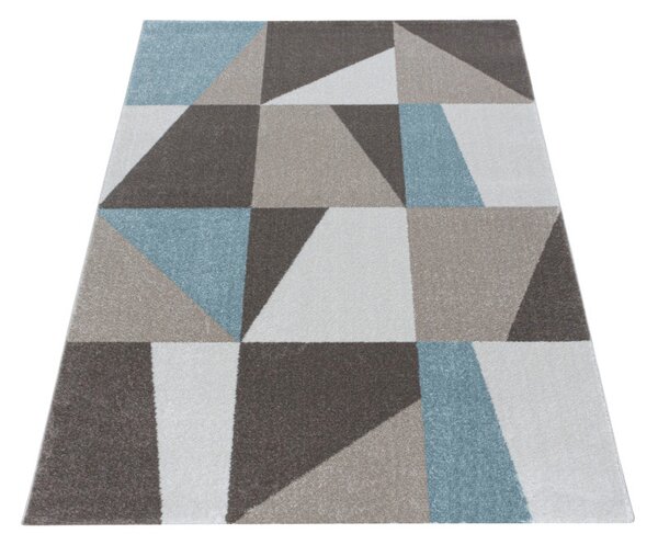 Ayyildiz, Kusový koberec Efor 3716 blue, 80x250, hnědá, obývací pokoj