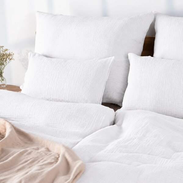 DARRÉ Mušelínové povlečení White Velikost: 140 x 200 + 70 x 90