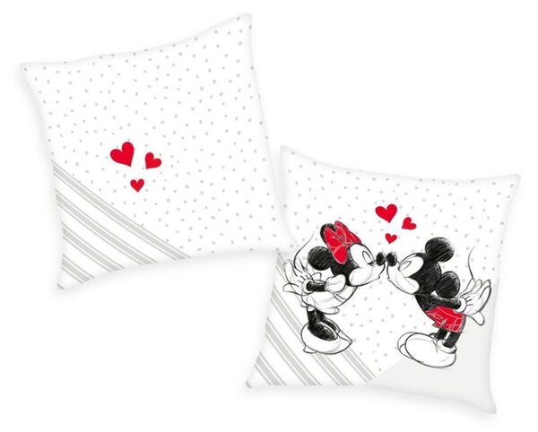 Polštářek Mickey a Minnie láska velur Polyester - Velur, 40/40 cm