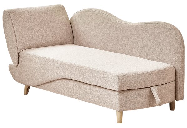 Levostranná lenoška MERI s úložným prostorem Umělý len Světle hnědá