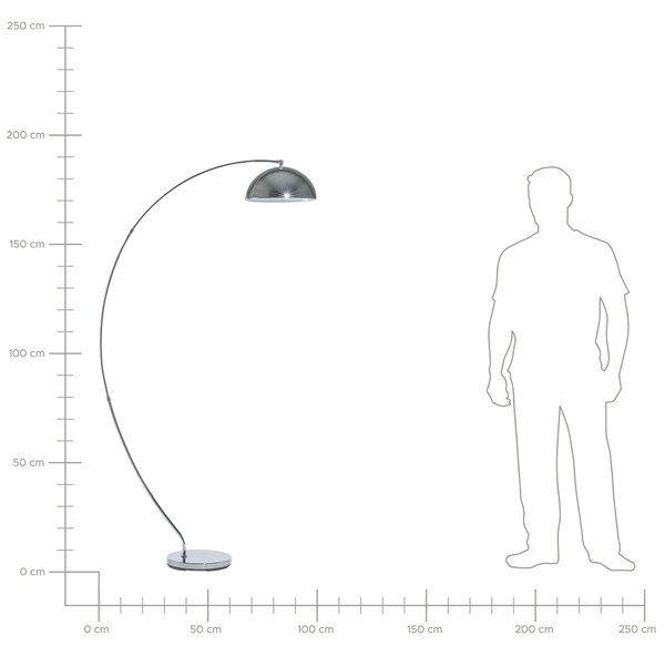 Stojací lampa KAMA Kov Stříbrná