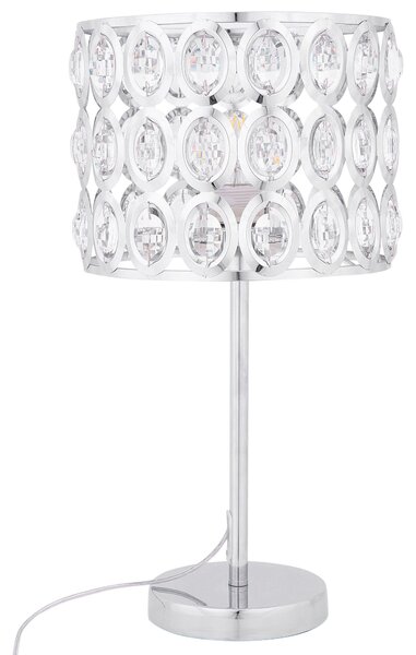 Stolní lampa TENNA Křišťál Stříbrná