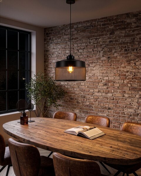 Závěsná lampa CARDENER Kov Černá