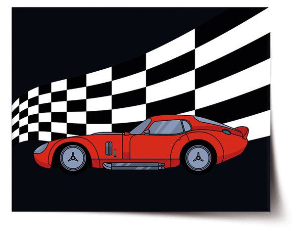 Plakát SABLIO - Závodní auto 60x40 cm