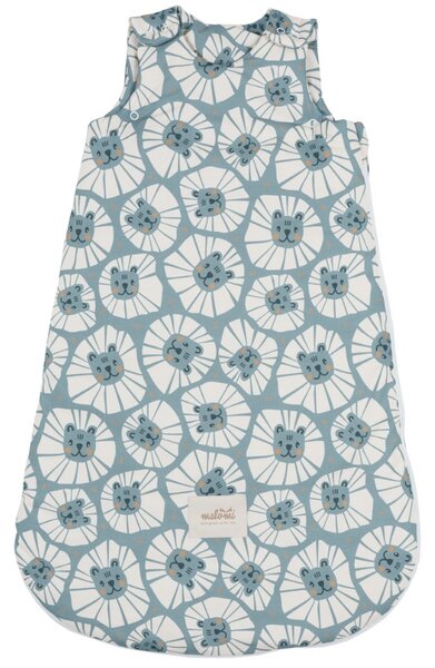 Malomi Kids Modrý bavlněný dětský spací pytel Denim Lions 85 cm