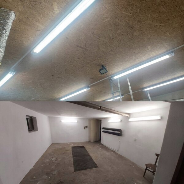 Hermetické LED svítidlo bez reflektoru 2x120cm - IP65 BERGE