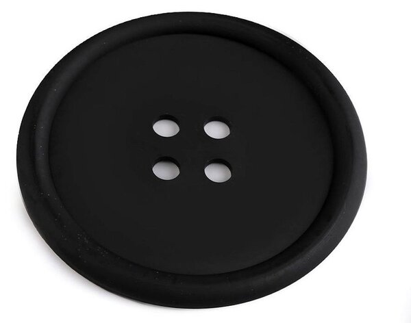 Silikonová podložka knoflík Ø9 cm - 13 černá