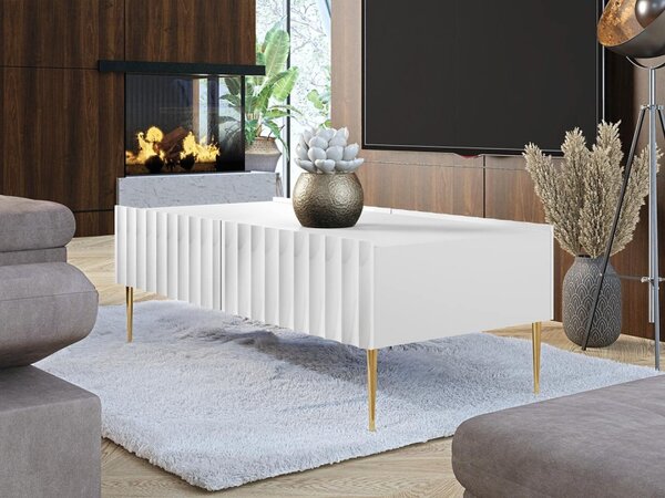 Konferenční stolek Brimono, Barva dřeva: bílá/bílý lesk Mirjan24 5903211167997