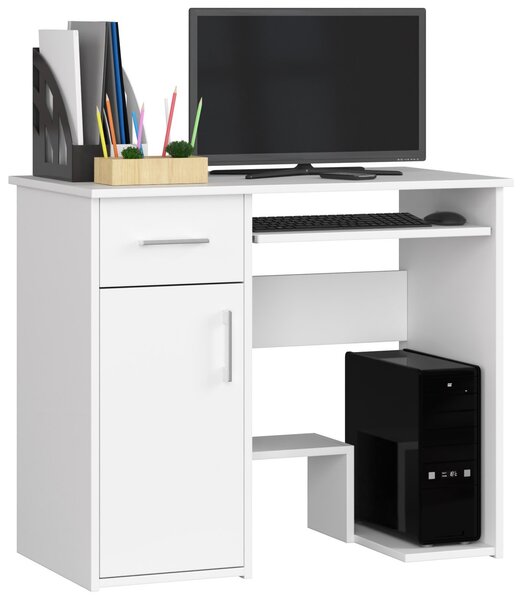 Ak furniture Volně stojící psací stůl Jay 90 cm bílý