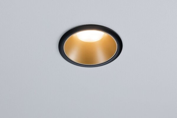 P 93403 Vestavné svítidlo LED Cole 6,5W černá/zlatá mat 3-krokové-stmívatelné 2700K teplá bílá - PAULMANN