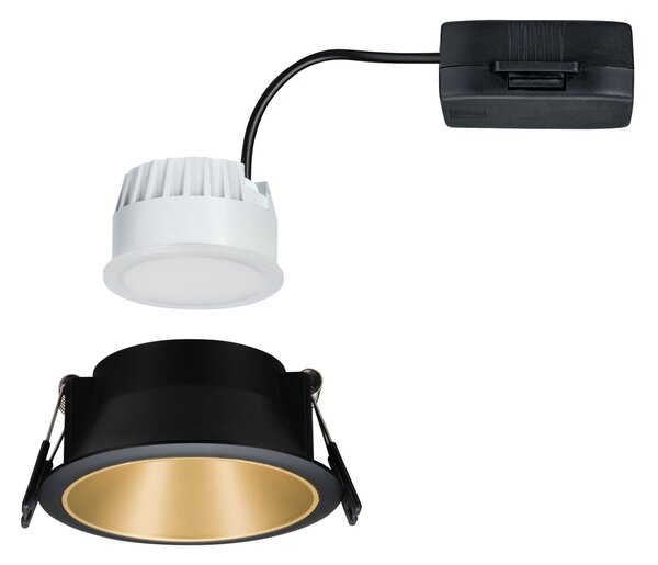 P 93403 Vestavné svítidlo LED Cole 6,5W černá/zlatá mat 3-krokové-stmívatelné 2700K teplá bílá - PAULMANN