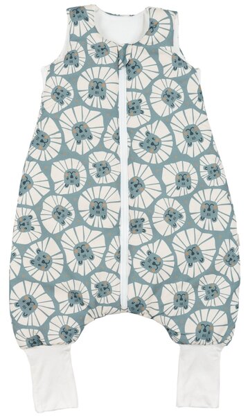 Malomi Kids Modrý bavlněný spací pytel s nohavicemi Denim Lions 86 cm