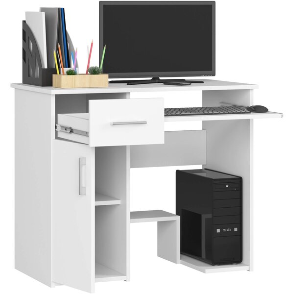 Ak furniture Volně stojící psací stůl Jay 90 cm bílý