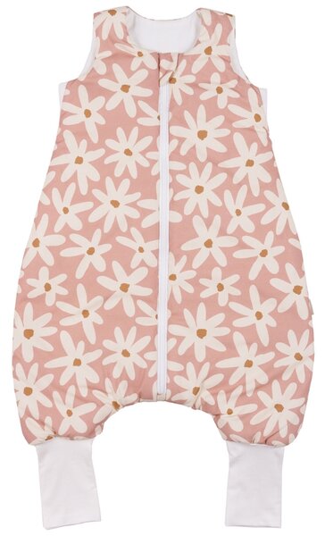 Malomi Kids Růžový bavlněný spací pytel s nohavicemi Blush Daisies 86 cm