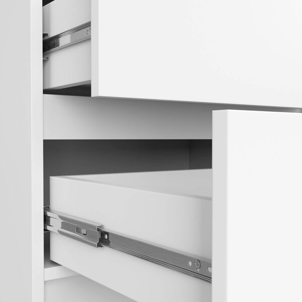 Ak furniture Komoda Kuba 60 cm - 5 šuplíků bílá