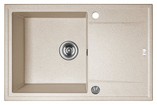 LAVEO Megalo, kuchyňský dřez 790x490x230 mm + dřezová baterie BKZ468K, béžová, SBEA411T