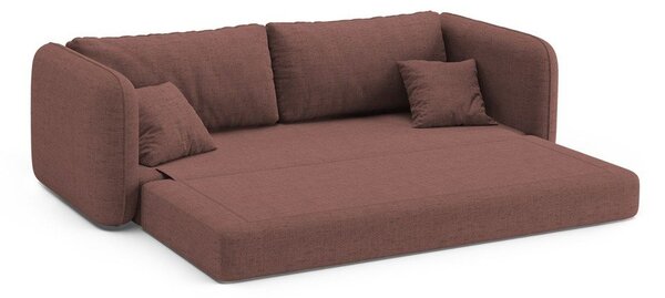 Tmavě růžová rozkládací pohovka 225 cm Dormi – Micadoni