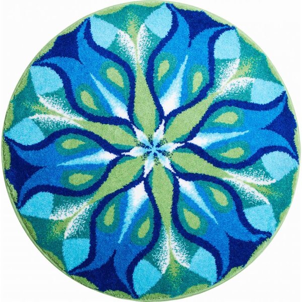 Koupelnová předložka Grund Mandala - Tichá zář modrá Typ: 80x80 cm kruh