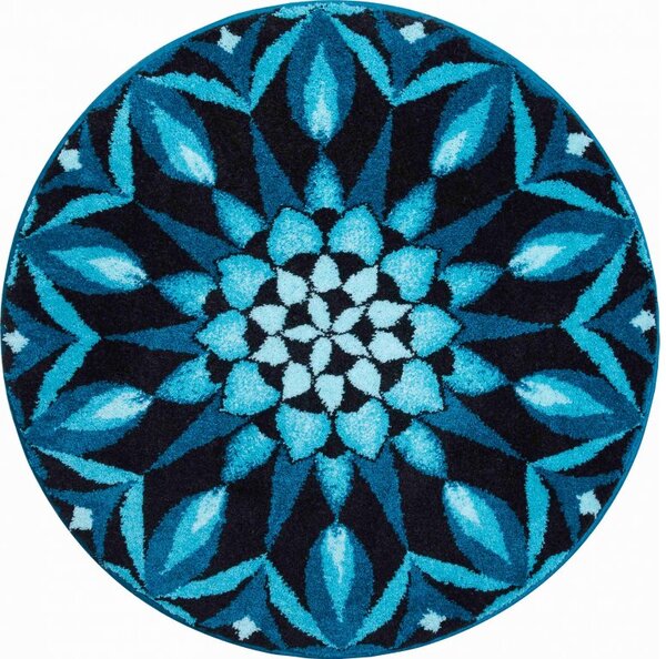 Koupelnová předložka Grund Mandala - Poznání modré Typ: 80x80 cm kruh