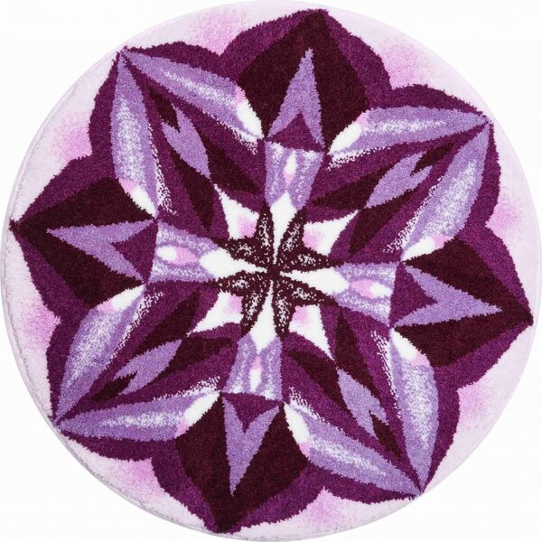 Koupelnová předložka Grund Mandala - Smysluplnost fialová Typ: 100x100 cm kruh