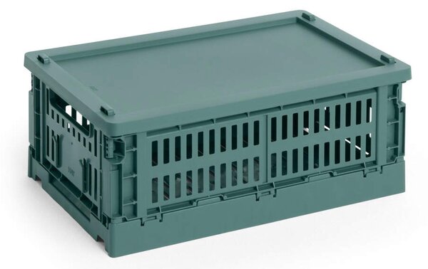 HAY Plastové víko Colour Crate Small, dark green