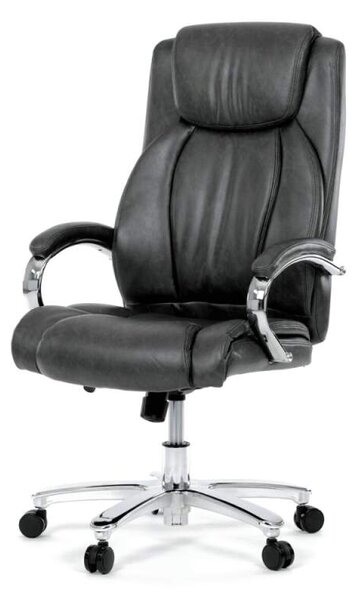 Kancelářské křeslo KA-F1385 GREY – šedá ekokůže, houpací mechanismus
