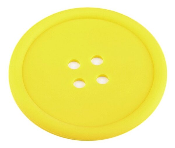 Silikonová podložka knoflík Ø9 cm - 7 žlutá