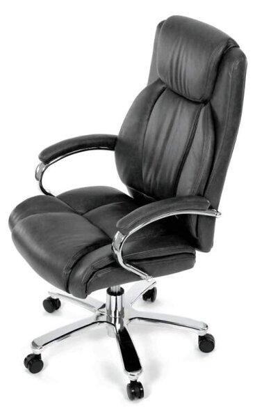 Kancelářské křeslo KA-F1385 GREY – šedá ekokůže, houpací mechanismus