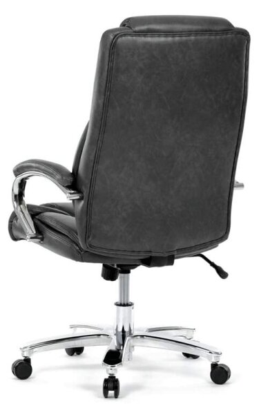 Kancelářské křeslo KA-F1385 GREY – šedá ekokůže, houpací mechanismus