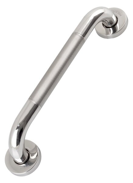 Nástěnné madlo s protiskluzovou texturou chrom, 30 cm, AWD INTERIOR 2038