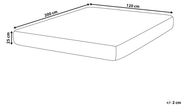 Latexová matrace s taštičkovými pružinami DAYDREAM H2/3 středně tvrdá 120 x 200 cm