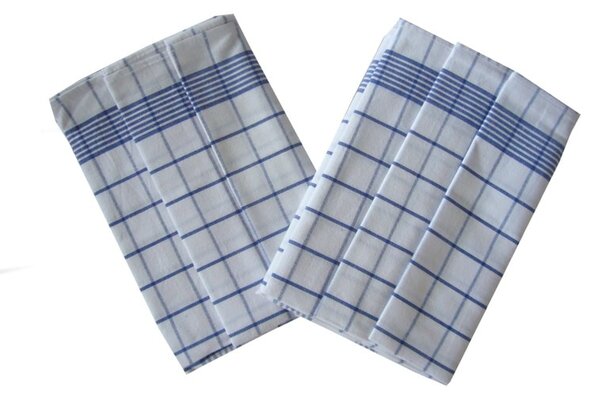 Utěrka Negativ Egyptská bavlna bílá/modrá 50x70 cm balení 3 ks