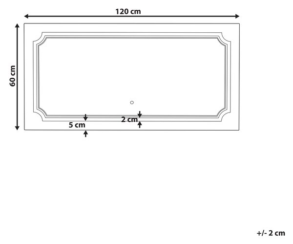 LED koupelnové zrcadlo ARROMACHNES 120 cm 60 cm Stříbrná