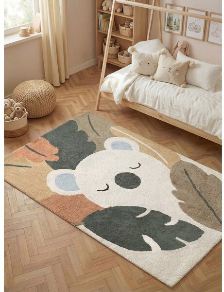 Krémový pratelný/ručně tkaný bavlněný dětský koberec 140x200 cm Snuggle Rio – Hanse Home