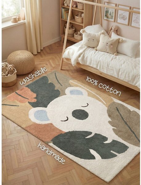 Krémový pratelný/ručně tkaný bavlněný dětský koberec 140x200 cm Snuggle Rio – Hanse Home