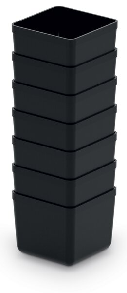 Prosperplast Sada úložných boxů 7 ks UNITEX 5,5 x 5,5 x 16,5 cm černá