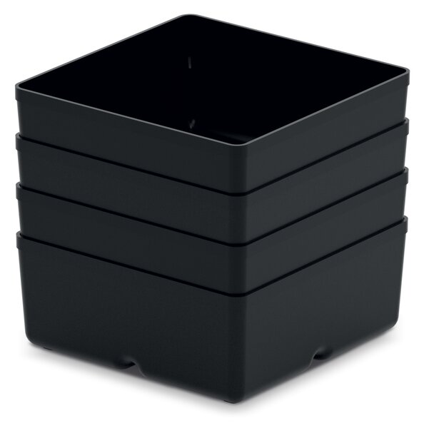 Prosperplast Sada úložných boxů 4 ks UNITEX 11 x 11 x 11,2 cm černá